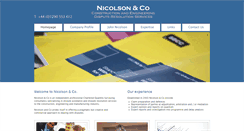 Desktop Screenshot of nicolsonandco.com